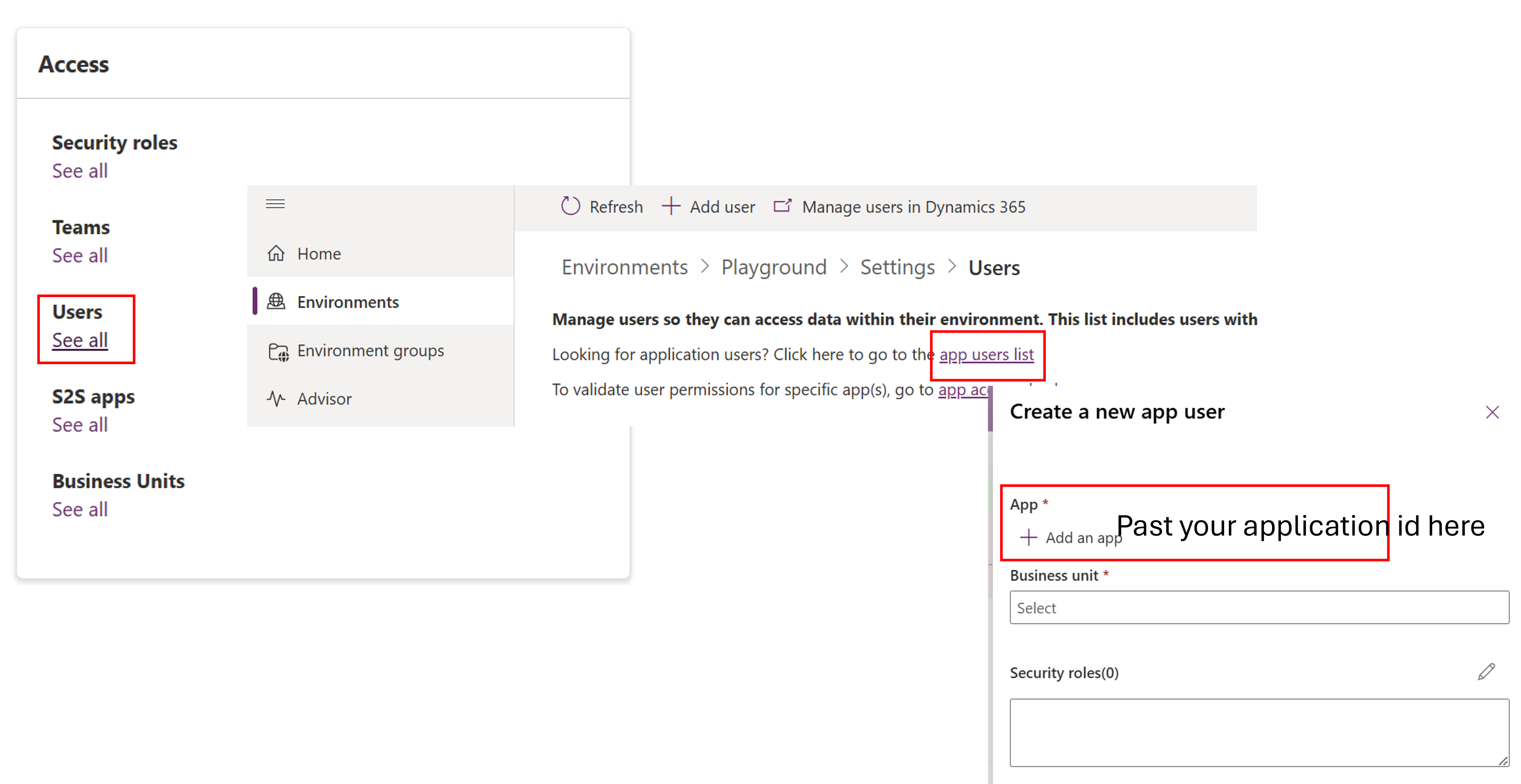 add app user for managed identity